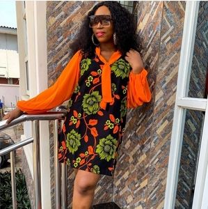 Ankara  midi dress size 14/16 no zipper ea…